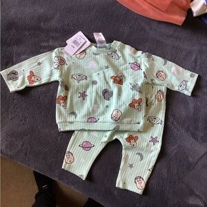 Disney Mint Green Toy Story Character Pajama Set